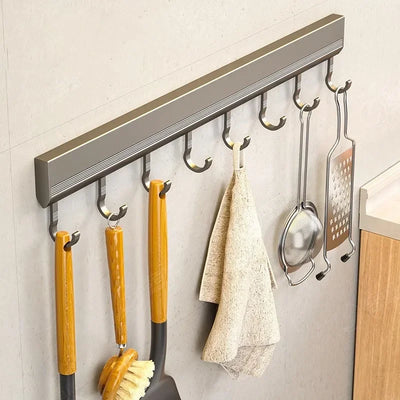 Wall Mounted Punch-Free Hooks Rack