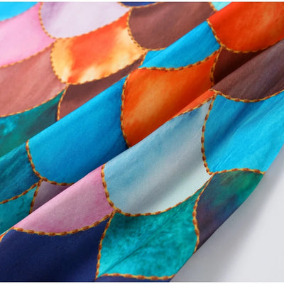 Halter Long Dress Women Retro Contrast Color Sleeveless Bodycon Printed Robe 2025 Elegant Spring Summer Lady Party Beach Dresses