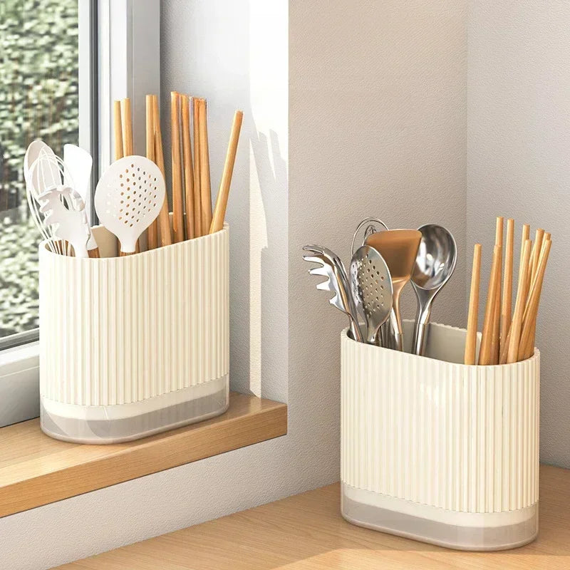 Wall-Mounted Kitchen Spoon Chopstick Holder