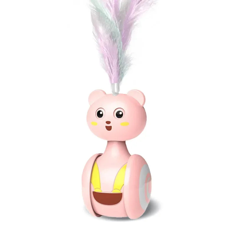 Rolling Feather Teaser Cat Toy