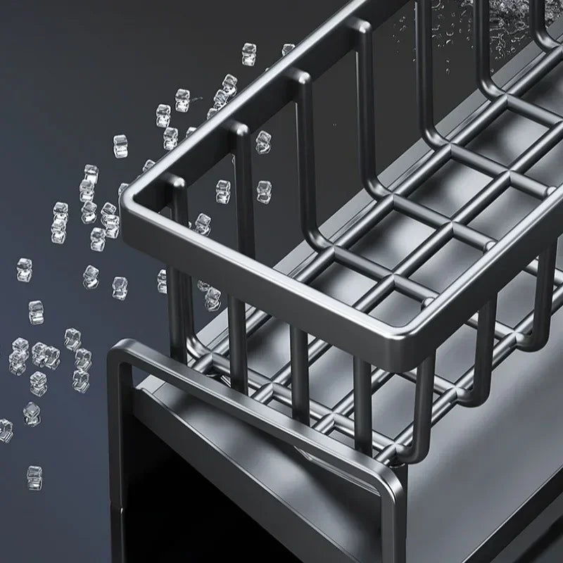 No-Punch Kitchen Shelf Storage Drainage Rack