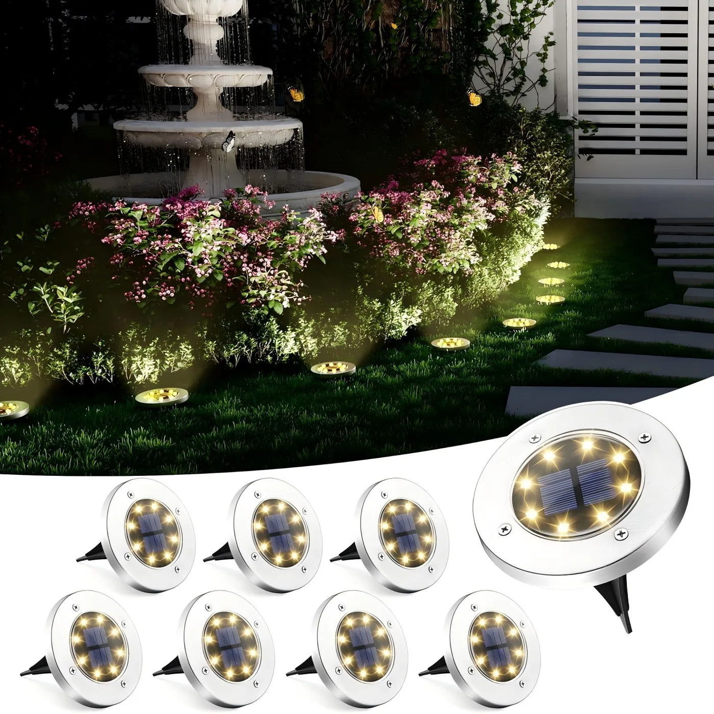 8 LED Landscape Lighting Pathway