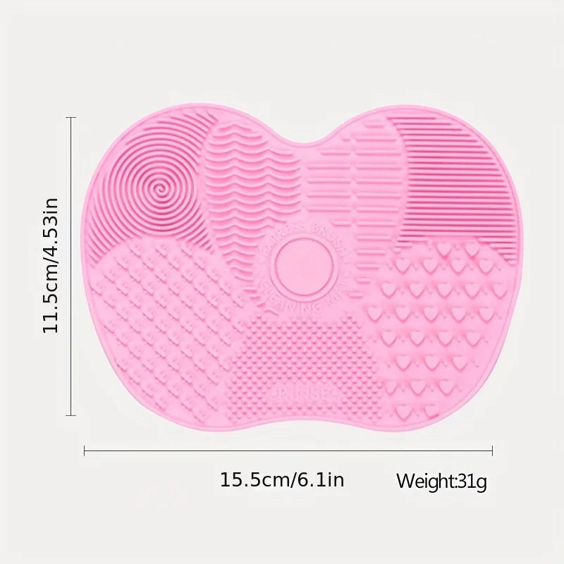 Silicone Apple-Shaped Brush Scrubbing Pad
