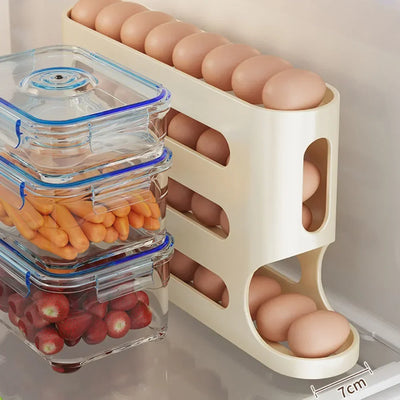 4-Layer Automatic Rolling Egg Holder Rack