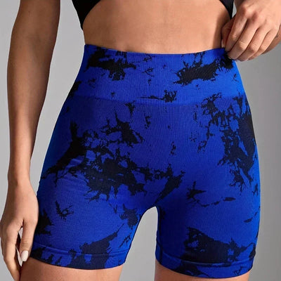 Gym Shorts High-Waist Tie-Dye Yoga Shorts for Women-Seamless,Stretchy Activewear Womens Shorts Biker Shorts Sexy Girl Y2k Shorts