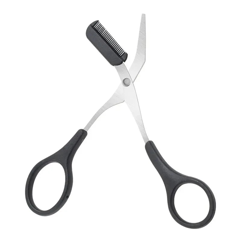 Safe Stainless Steel Eyebrow Scissors Comb