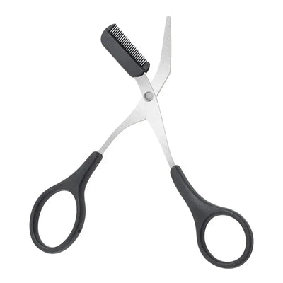 Safe Stainless Steel Eyebrow Scissors Comb