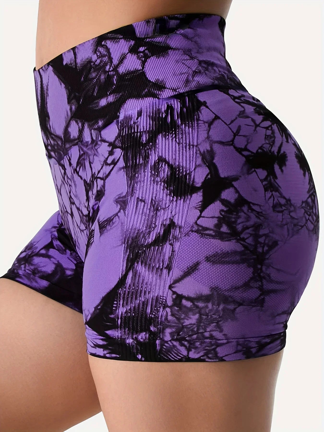 Gym Shorts High-Waist Tie-Dye Yoga Shorts for Women-Seamless,Stretchy Activewear Womens Shorts Biker Shorts Sexy Girl Y2k Shorts