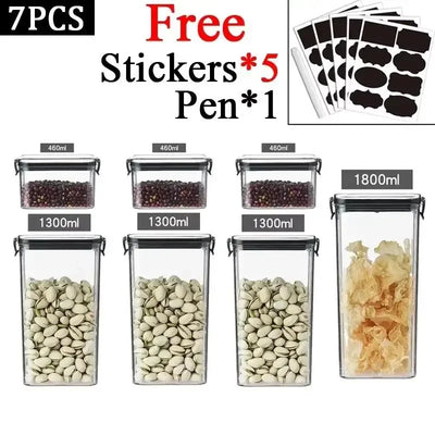 Stackable Food Storage Containers Jars Set