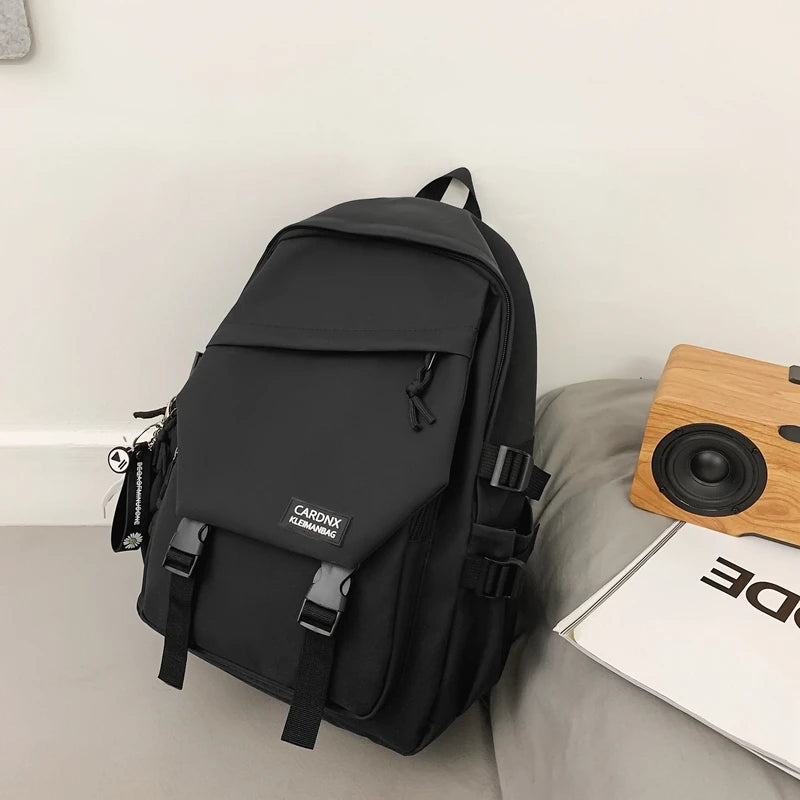 School bag, male college student, trendy brand, campus backpack, double shoulder bag, female, Korean style, simple, versatile, t