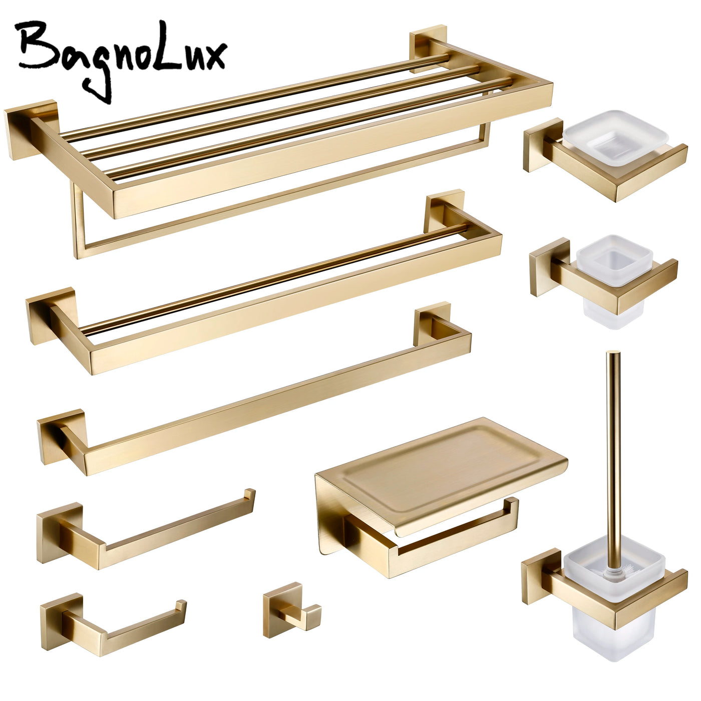 Brushed Gold Bathroom Set