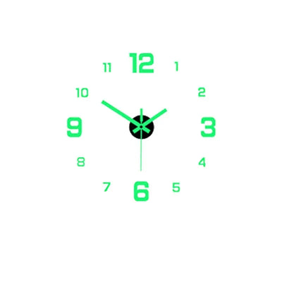 Living Room Punch-Free Wall Clock Sticker