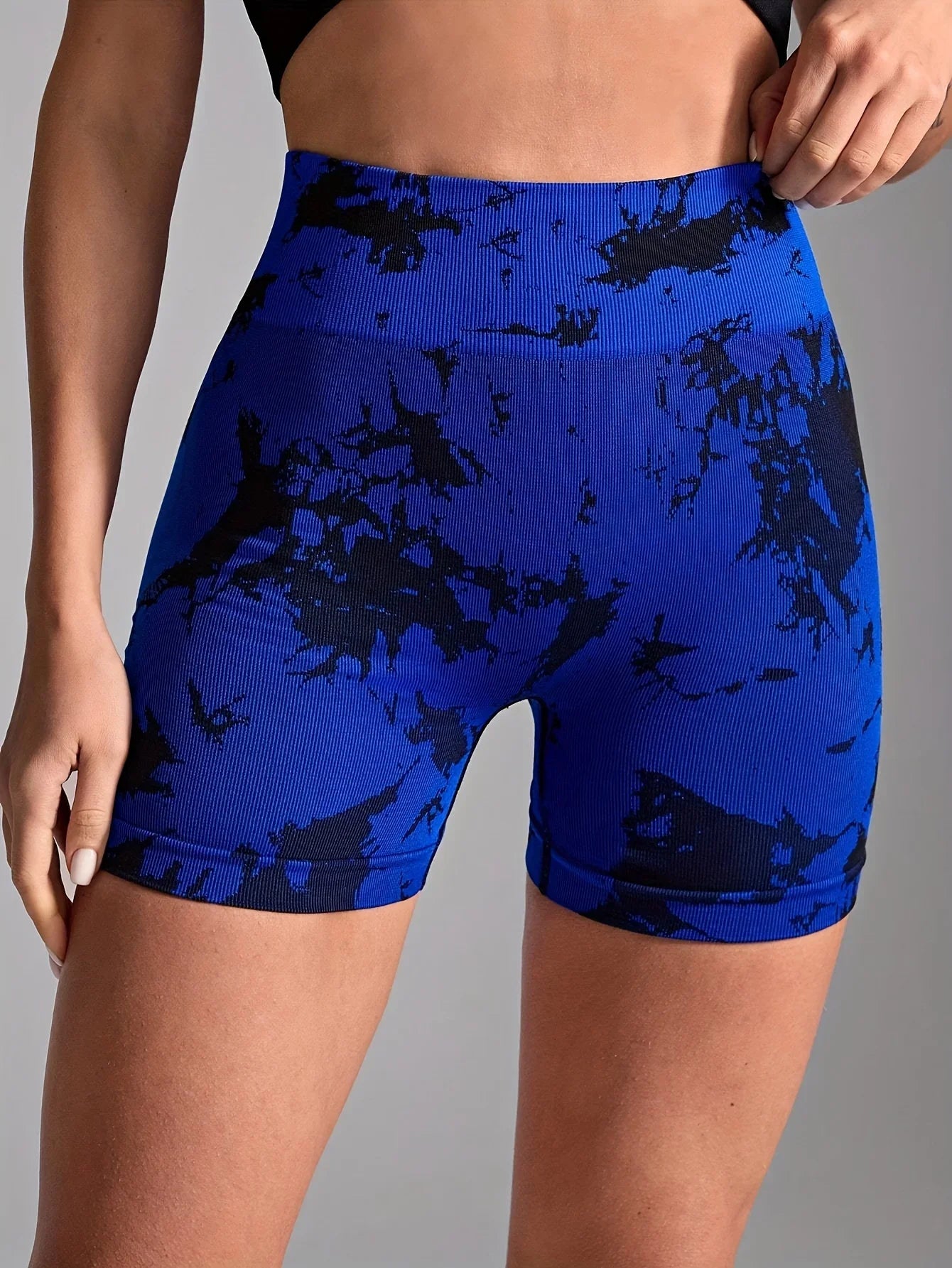 Gym Shorts High-Waist Tie-Dye Yoga Shorts for Women-Seamless,Stretchy Activewear Womens Shorts Biker Shorts Sexy Girl Y2k Shorts