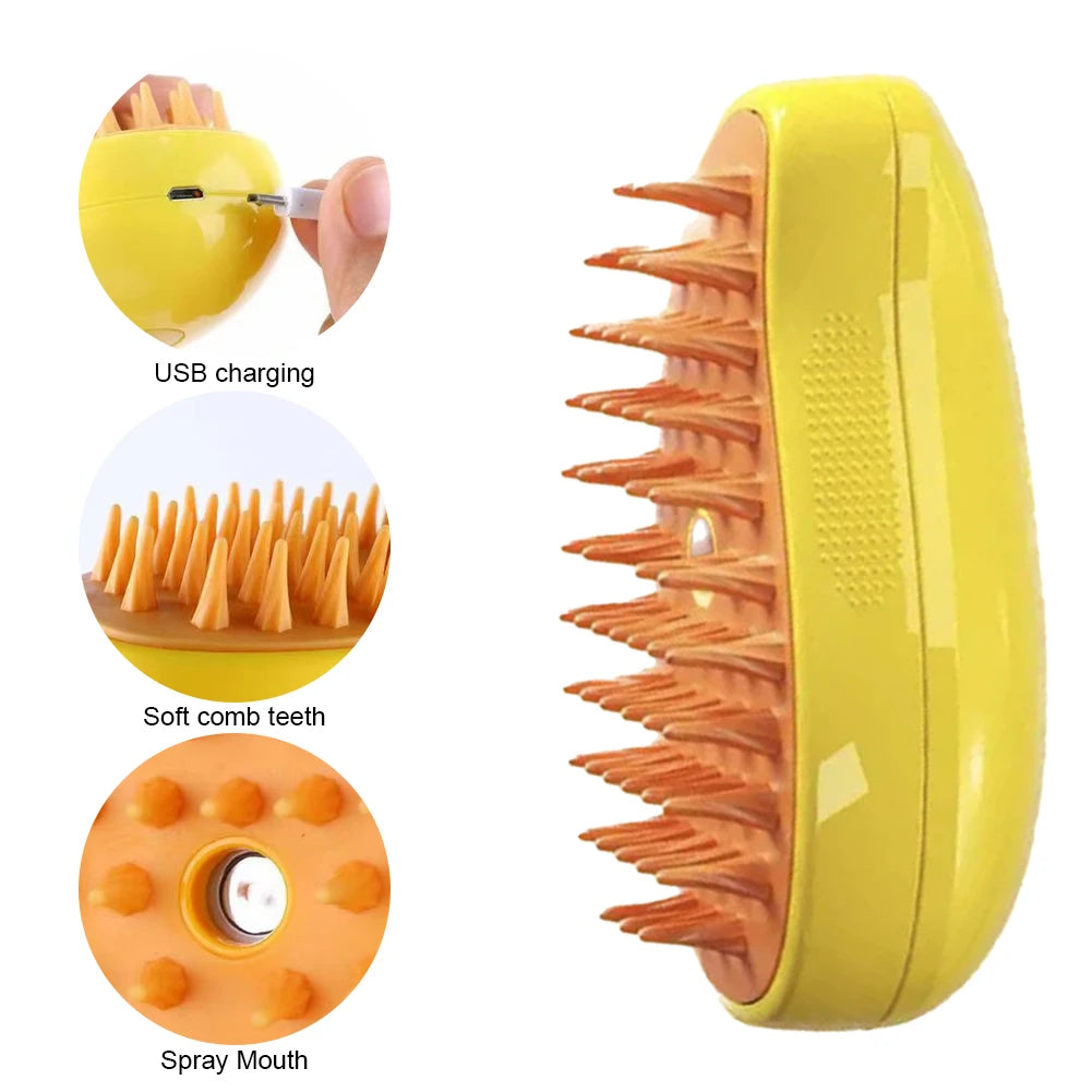 Dog Electric Water Spray Grooming Brush