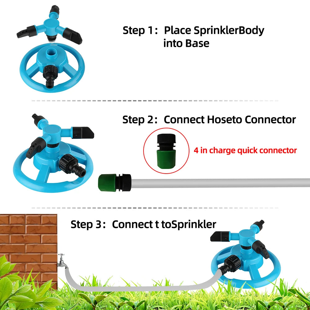 360° Automatic Rotating Lawn Nozzle