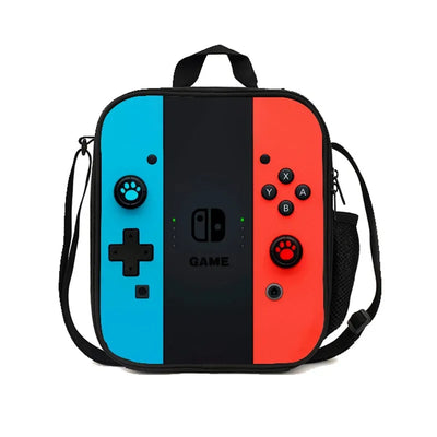 Back To School Game Console Pattern DIY School Bag for Primary and Secondary Students Lunch Bag Pen Bag Shoulder Bag Three Sets