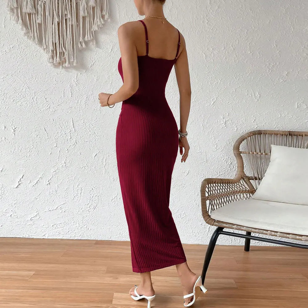 new summer dresses 2025 vestidos para mujer fashion solid color dress sexy strap party dress vestido long dresses for woman
