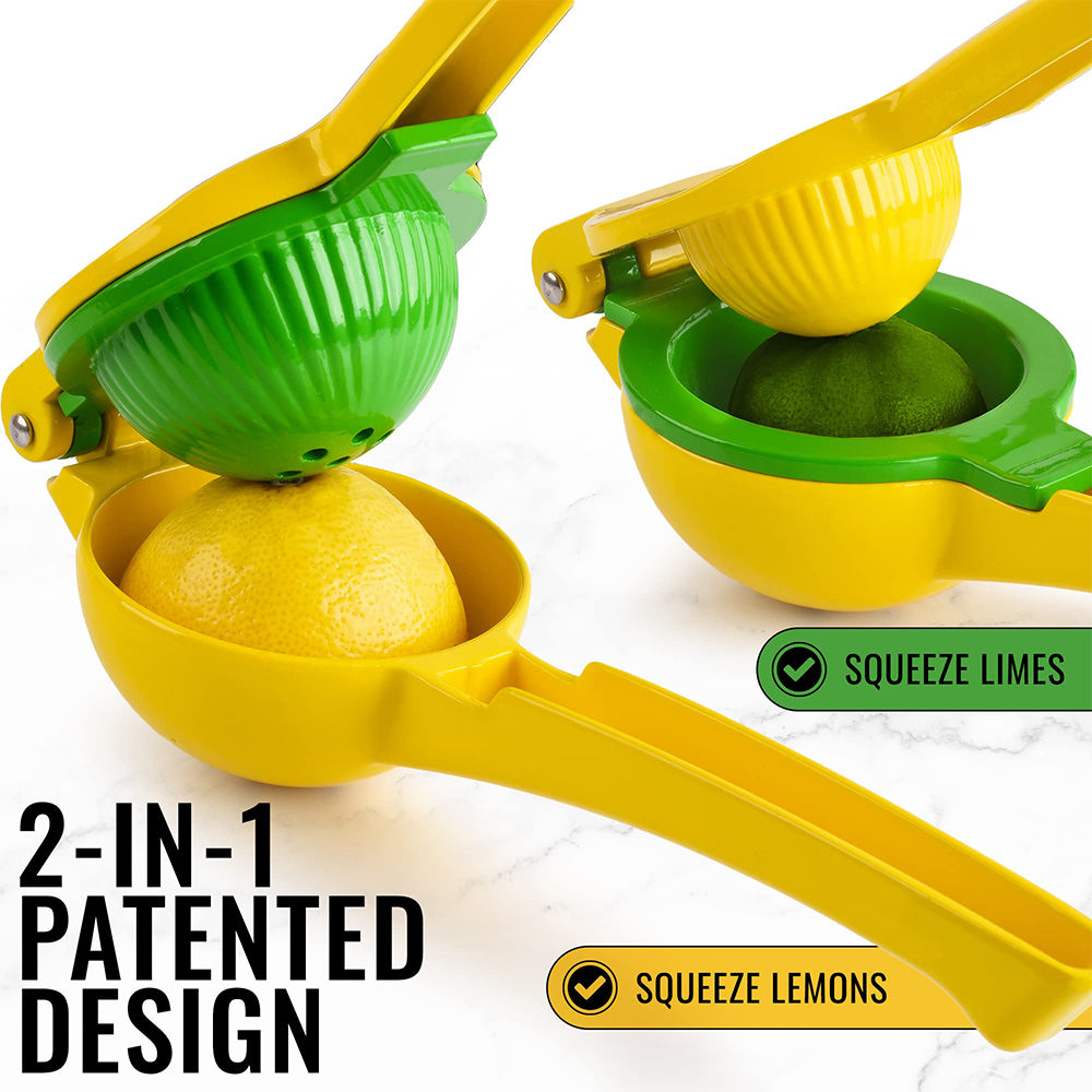2 in 1 Fresh Orange Citrus Lime Lemon Squeezer Fresh Fruit Juice Presser Metal Hand Press Extractor Portable Manual Juicer