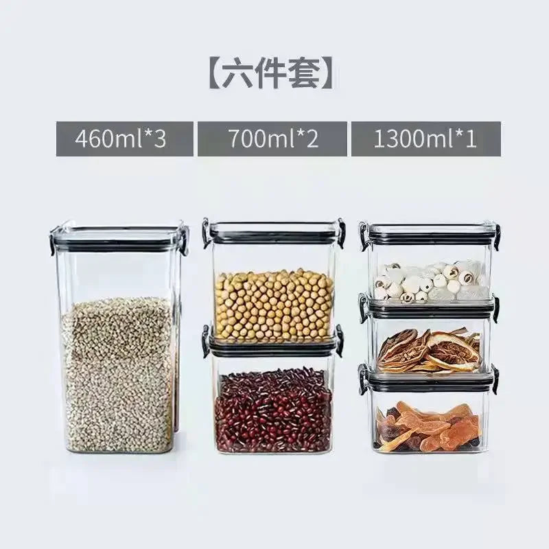 Stackable Food Storage Containers Jars Set