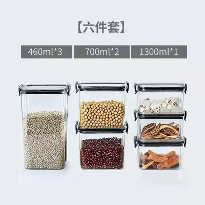 Stackable Food Storage Containers Jars Set