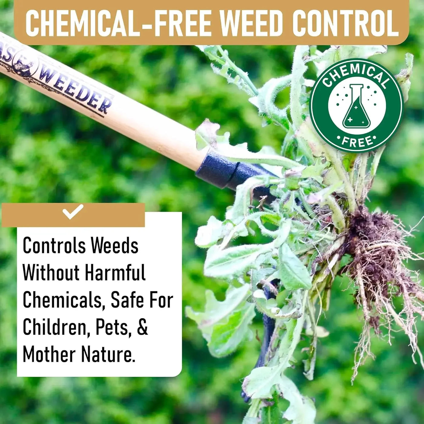 Bamboo Handle Weed Puller