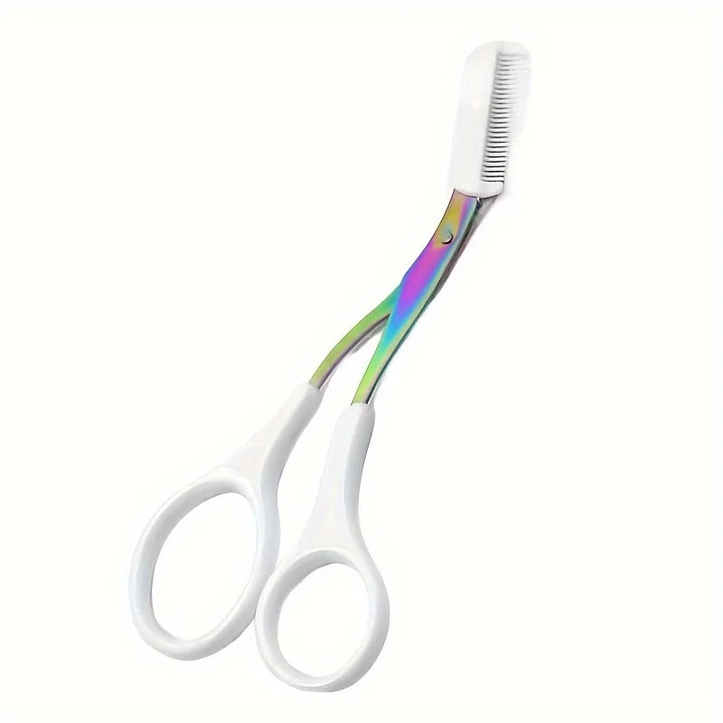 Safe Stainless Steel Eyebrow Scissors Comb