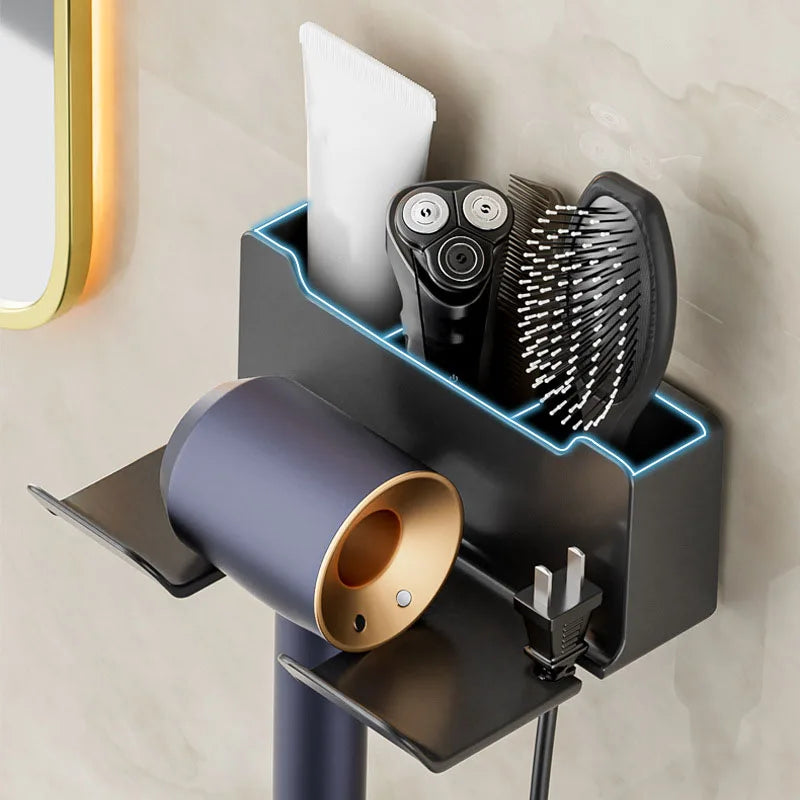 Wall mounted dryer storage rack