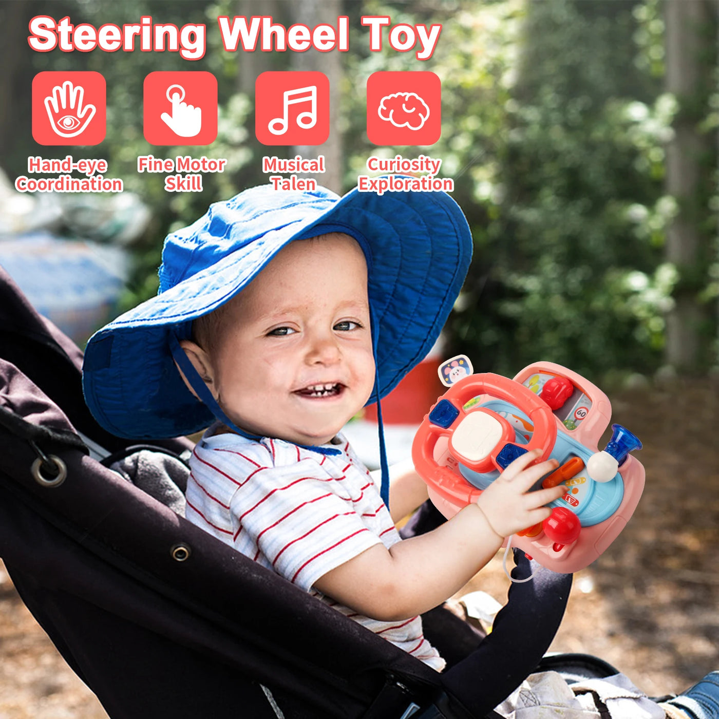 Electric Baby Steering Wheel Toy