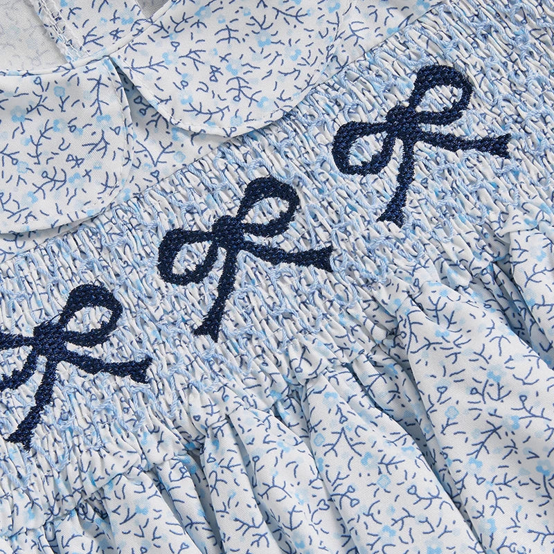 Girls Floral Short Sleeve Romper Dress