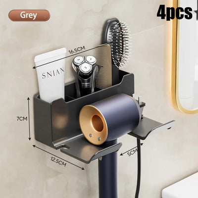 Wall mounted dryer storage rack