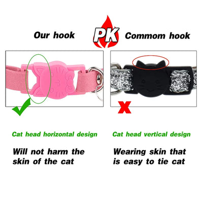 Cat Soft Suede Leather Cat Collar