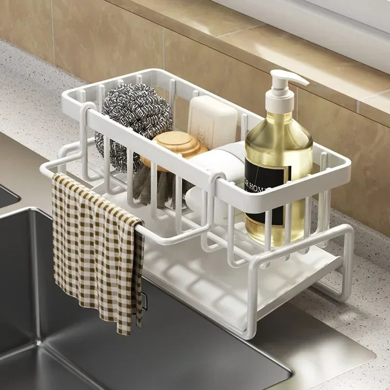 No-Punch Kitchen Shelf Storage Drainage Rack