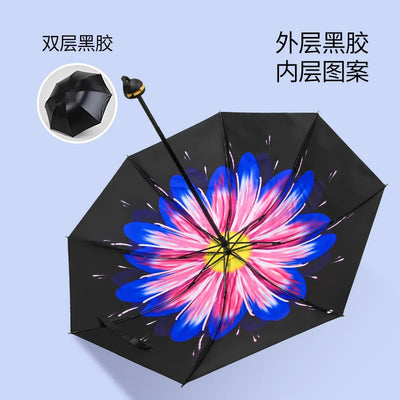 Sun Umbrella UV Protection Sunblock Double Sunshade Umbrella Both Rain and Shine Vinyl Umbrella