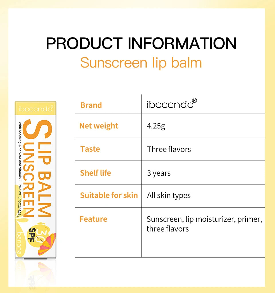 New Sunscreen Lip Balm SPF30 Hydrating Lip Sunblock For Protects Travel Size Sunscreen For Lips Soothes And Moisturizes Lips Sun