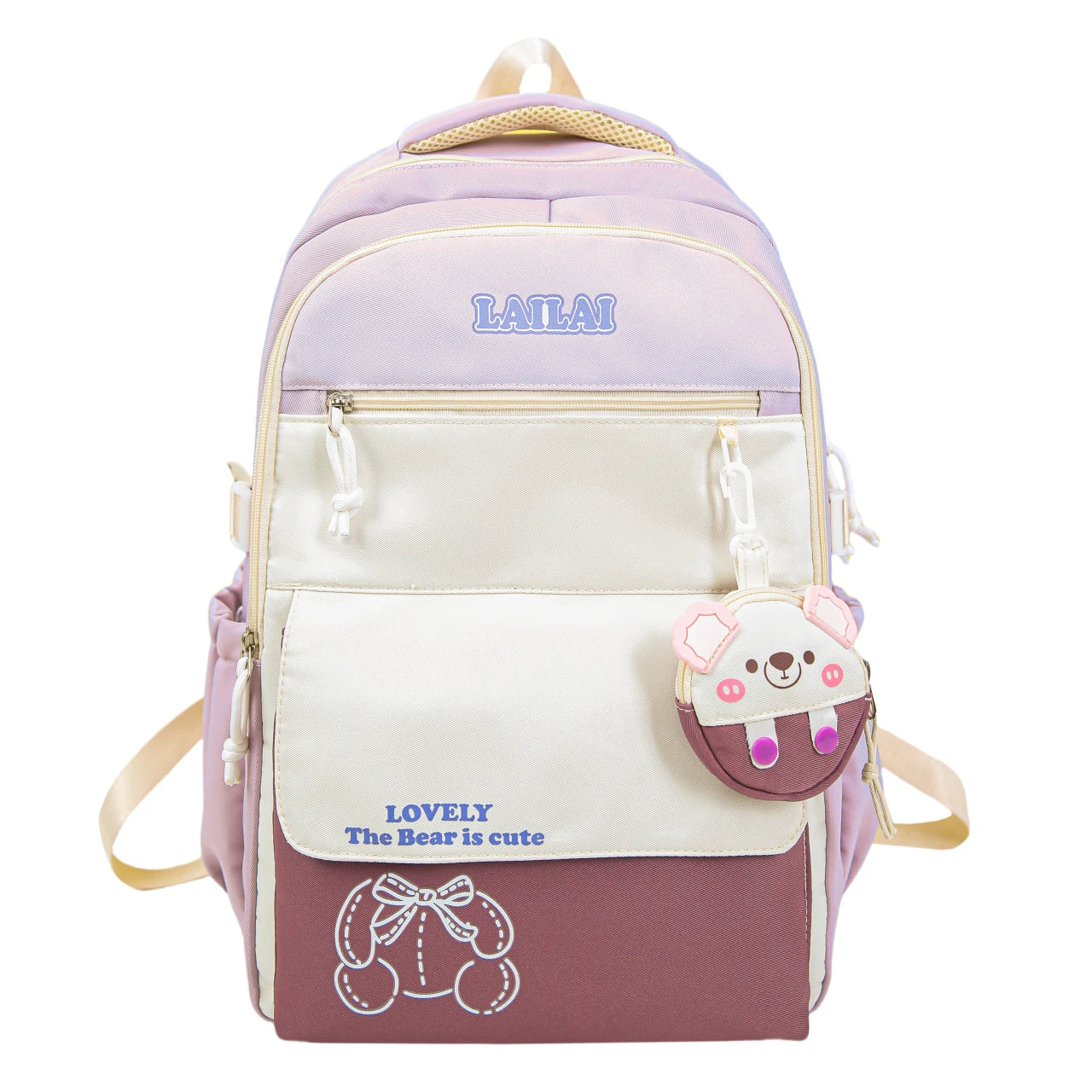 Schoolbag, a lightweight and large - capacity backpack designed for junior high school girls, aiming to relieve pressure and pro