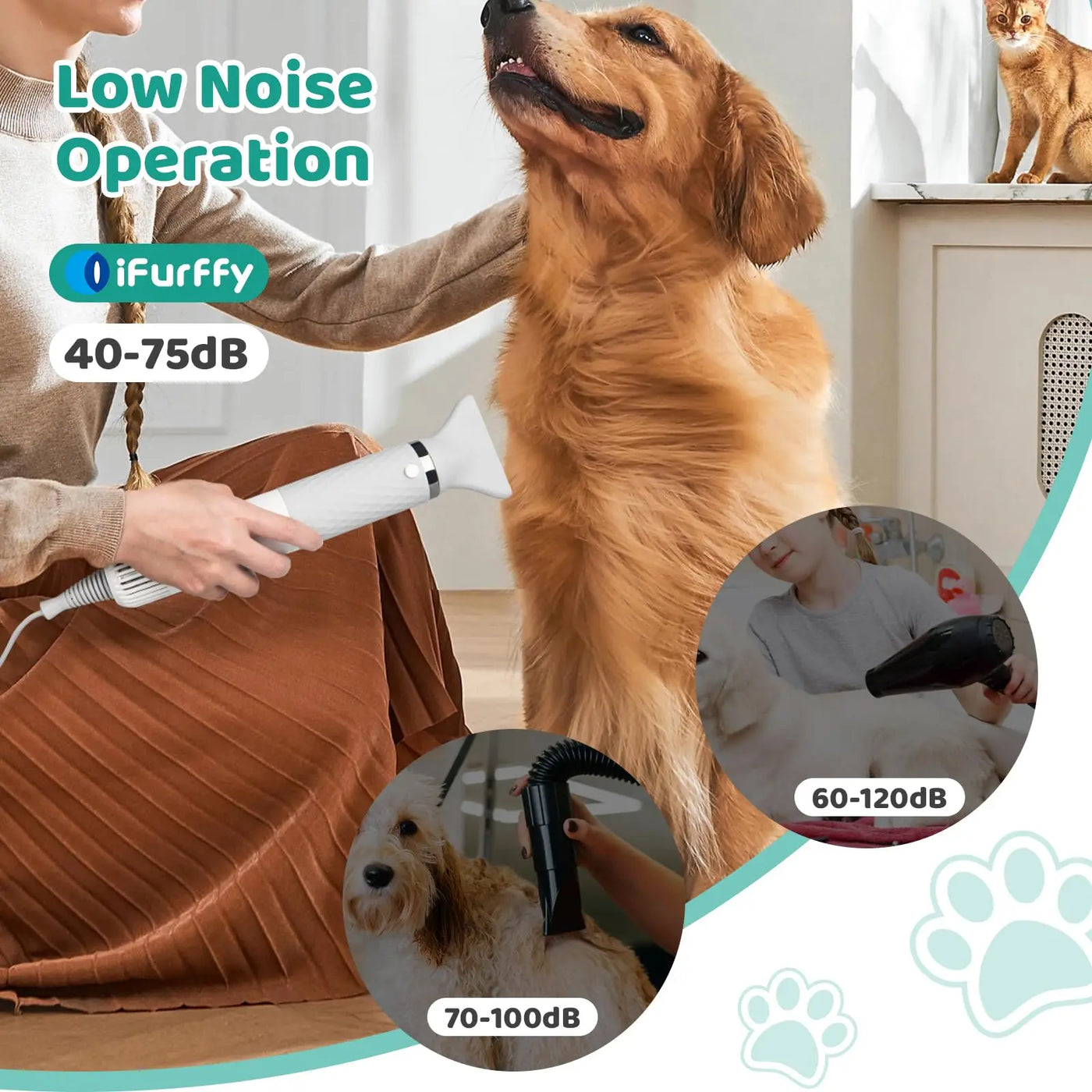 Portable Dog Temperature & Grooming Brush