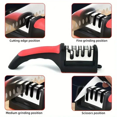 3-Segment Stainless Steel Knife Sharpener