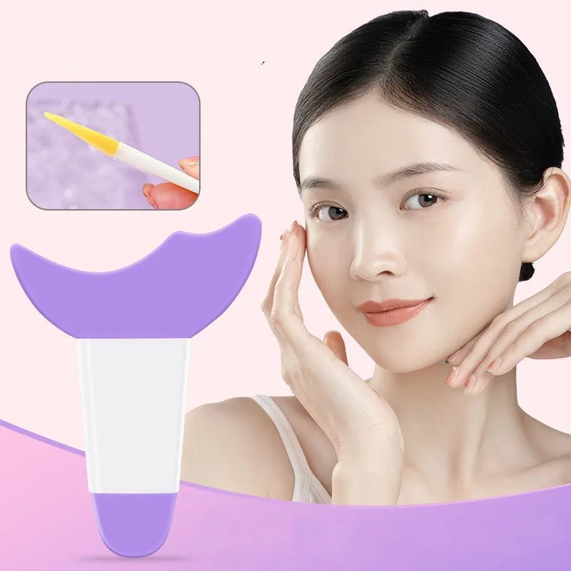 Multifunctional Crescent-Shaped Silicone Eye Makeup Baffle