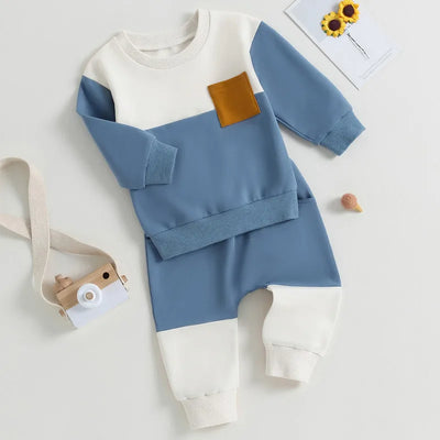 Baby Contrast Color Pant Sets