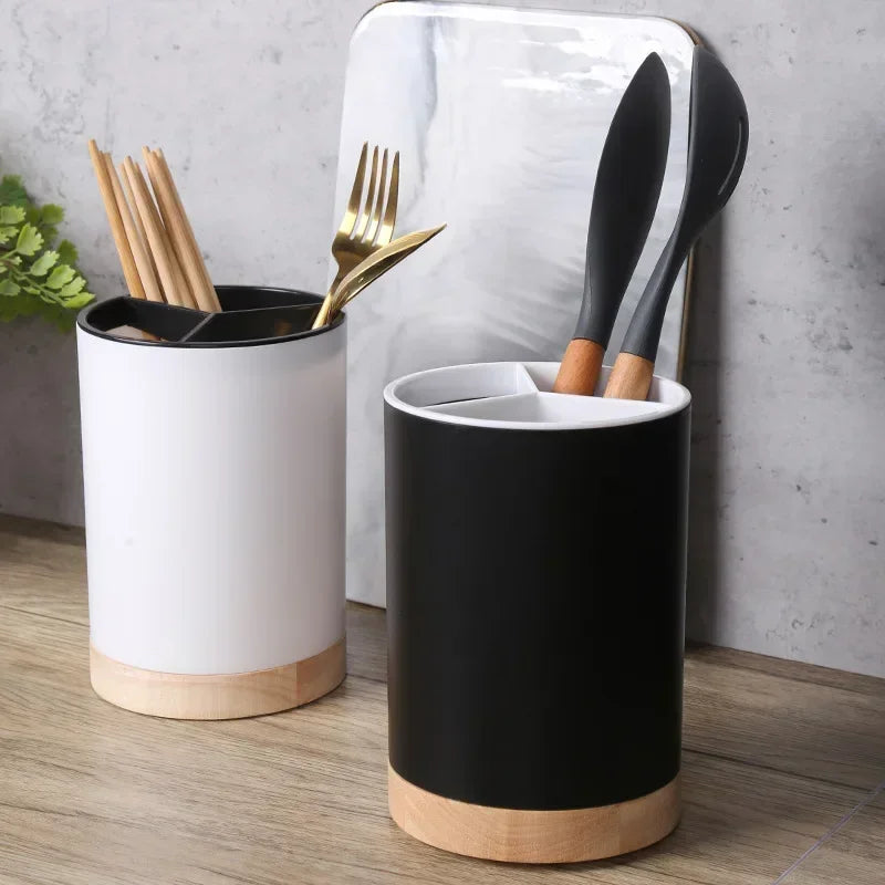 Plastic Utensil Holder – Detachable Cutlery Drainer for Spoons,