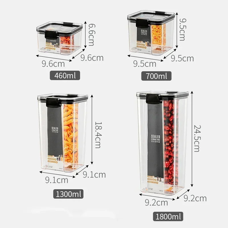 Stackable Food Storage Containers Jars Set