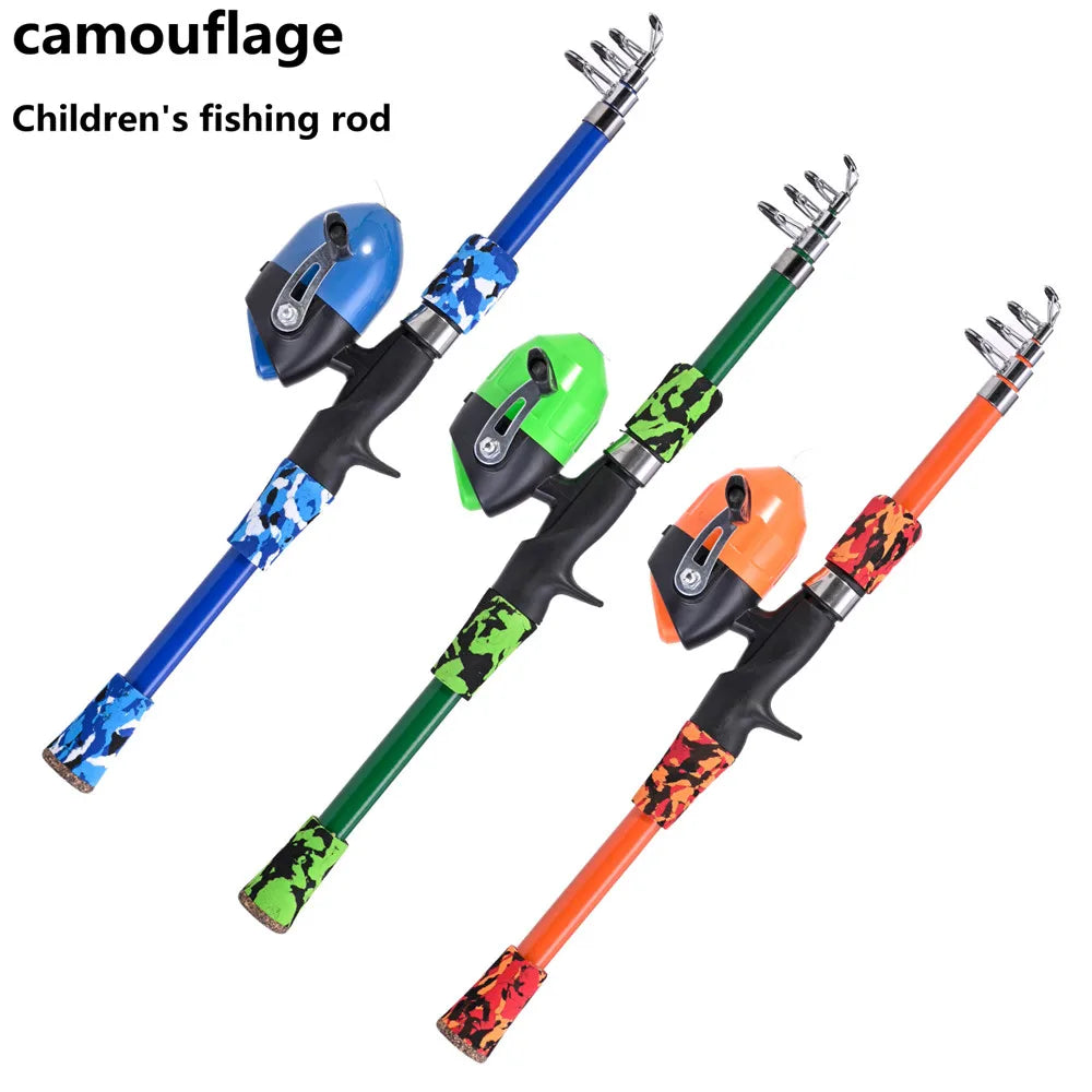 Kids Telescopic Camouflage Fishing Rod