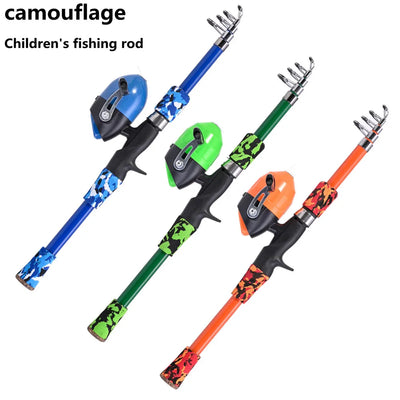 Kids Telescopic Camouflage Fishing Rod