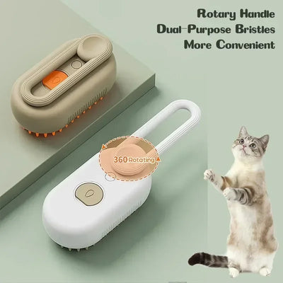 3-in-1 Steamy Dog Electric Spray Massage  Brush