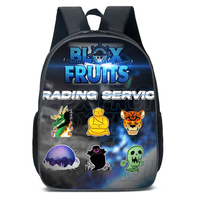 ROBLOX Blox Fruits Primary School Bag Children's Cartoon Backpack Backpack Kawaii Cartoon School Bag Mochila