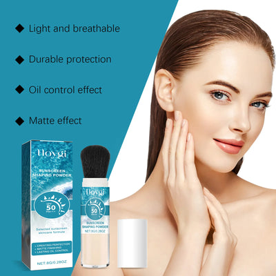 SPF50 Sunscreen Loose Powder Covering Pore Oil Control Translucent Matte Sunblock Waterproof Full Coverage Makeup Setting Powder