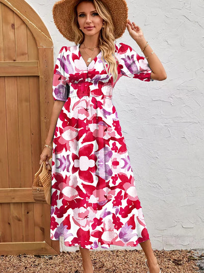 Women Summer Floral Long Dress,Fashion Women's Bohemian Dresses,Woman Clothing,Woman Clothes,Sundress,New In Dress 2025