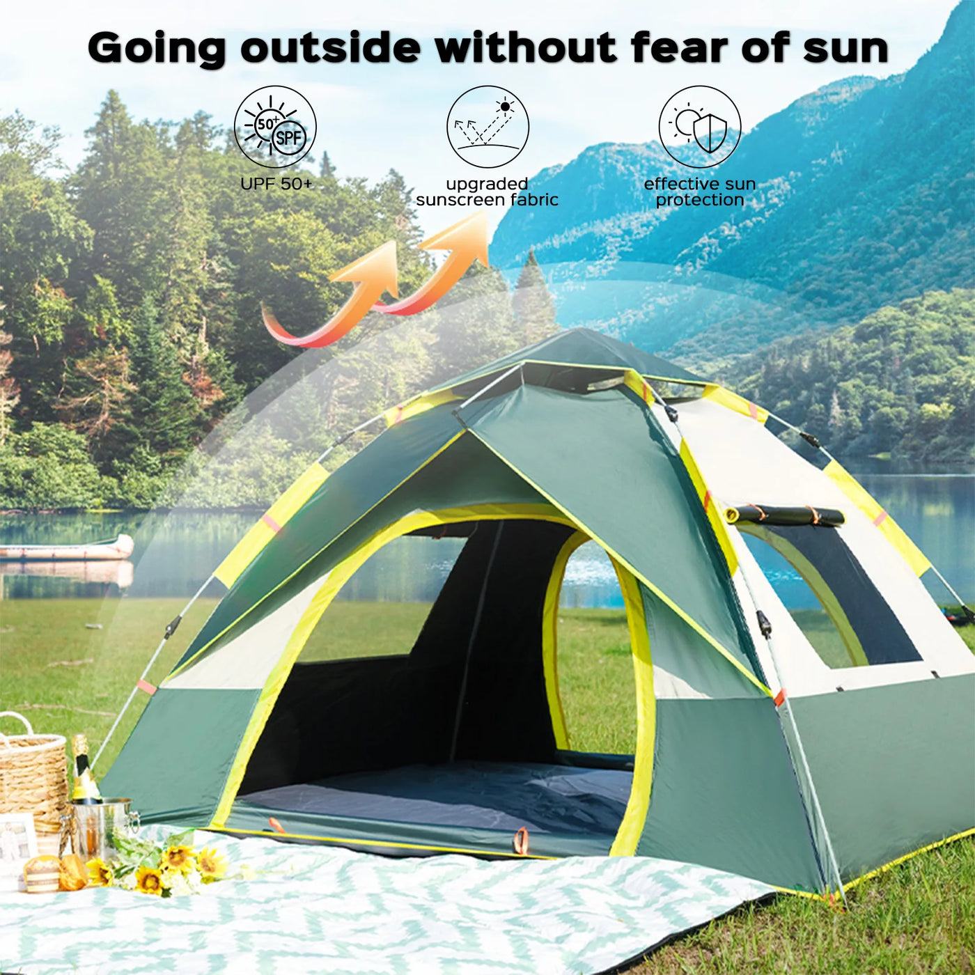 Quick-Opening 2-Person Camping Tent