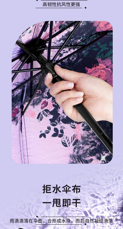 Sun Umbrella UV Protection Sunblock Double Sunshade Umbrella Both Rain and Shine Vinyl Umbrella