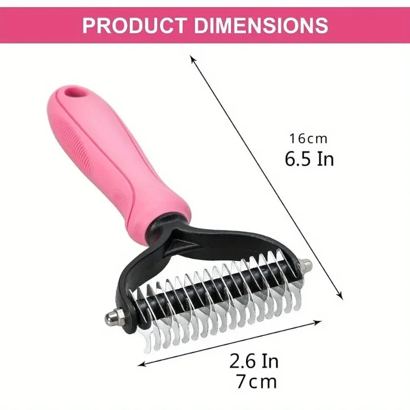 Dog Double-Sided Undercoat Rake Brush